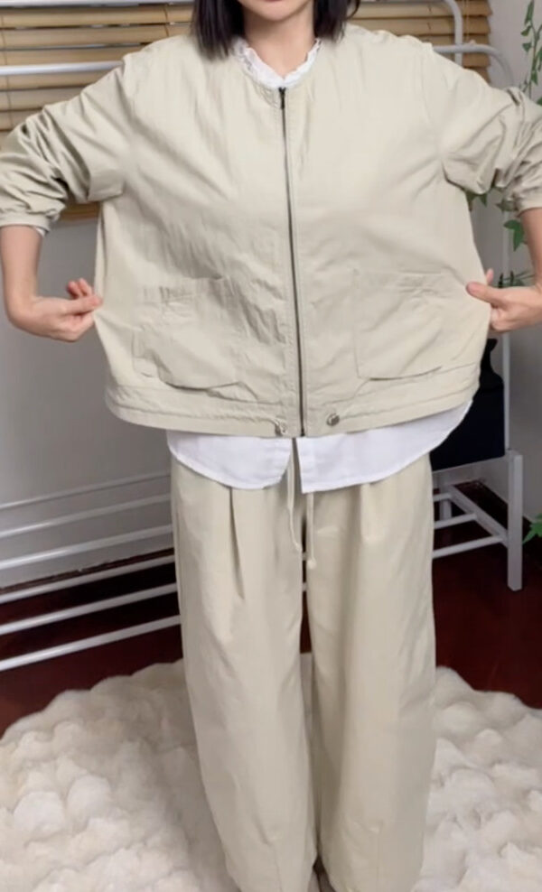 바스락 점퍼 아우터 미시룩 셋트상품