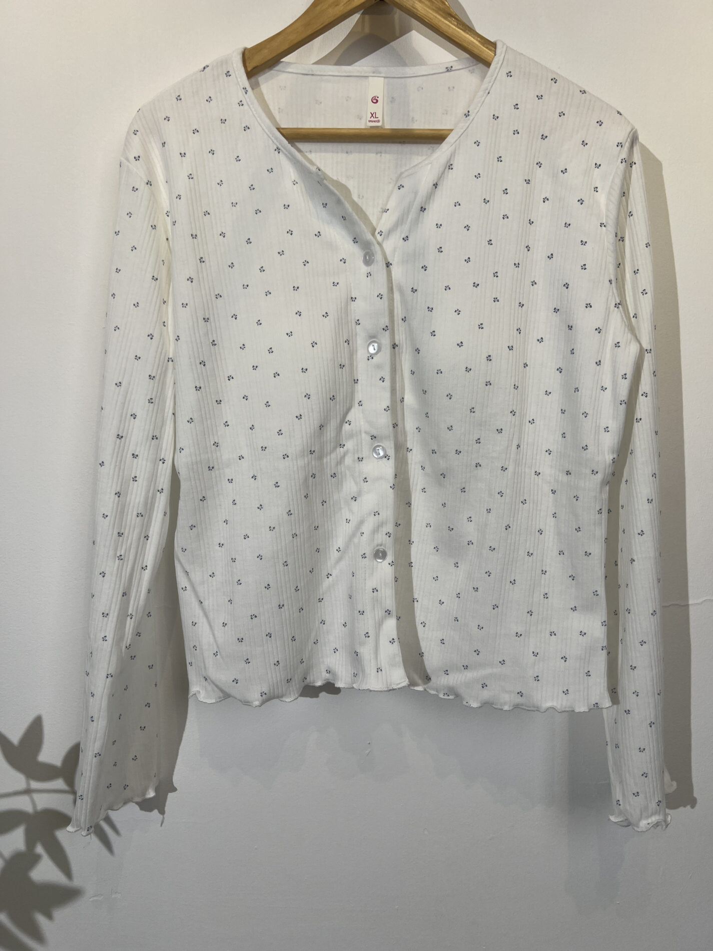 꽃무늬 홈웨어 캡내장 패드내장 순면 파자마 여성 긴팔 잠옷 세트 홈웨어 - 이미지 3