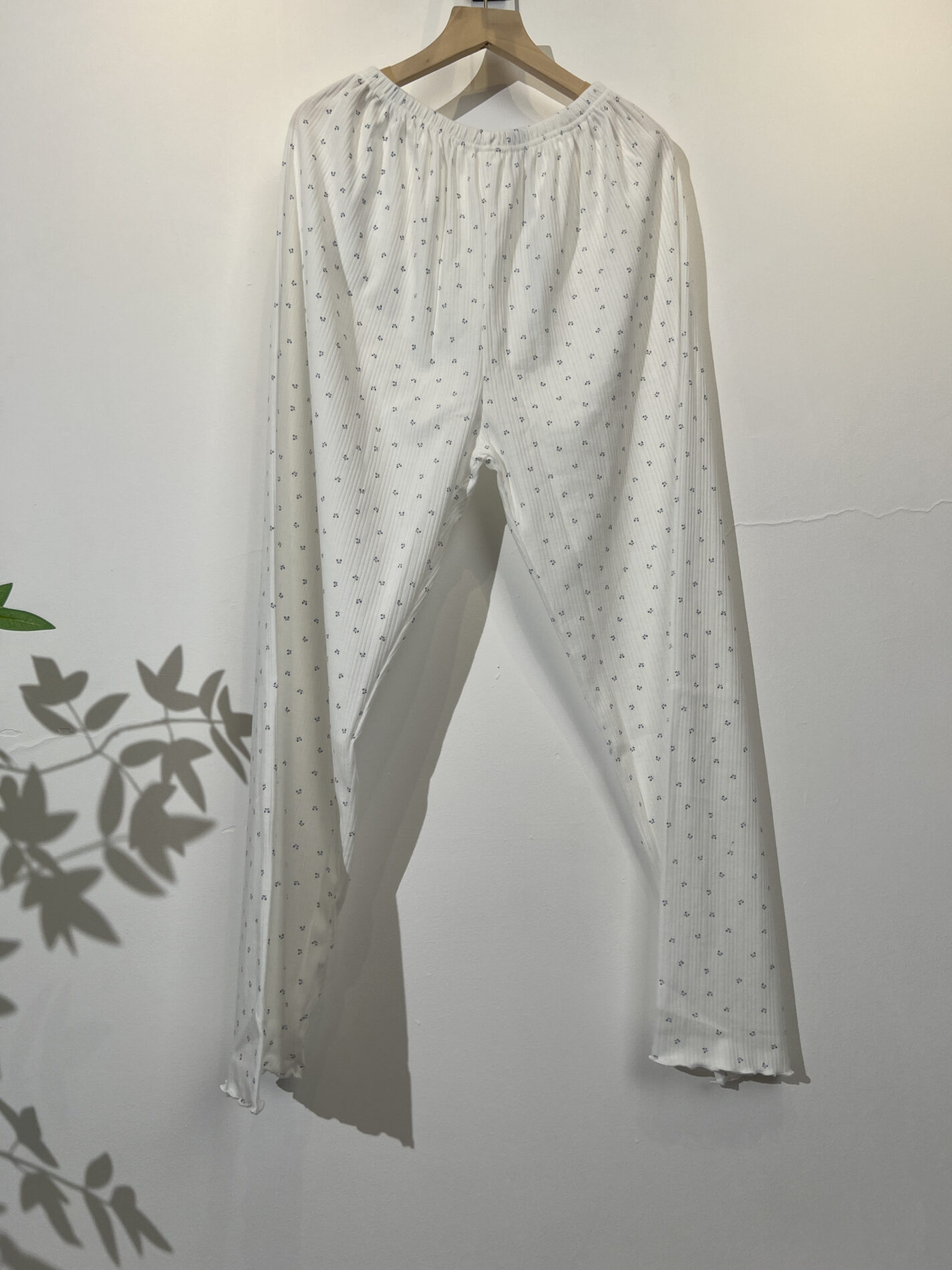 꽃무늬 홈웨어 캡내장 패드내장 순면 파자마 여성 긴팔 잠옷 세트 홈웨어 - 이미지 5